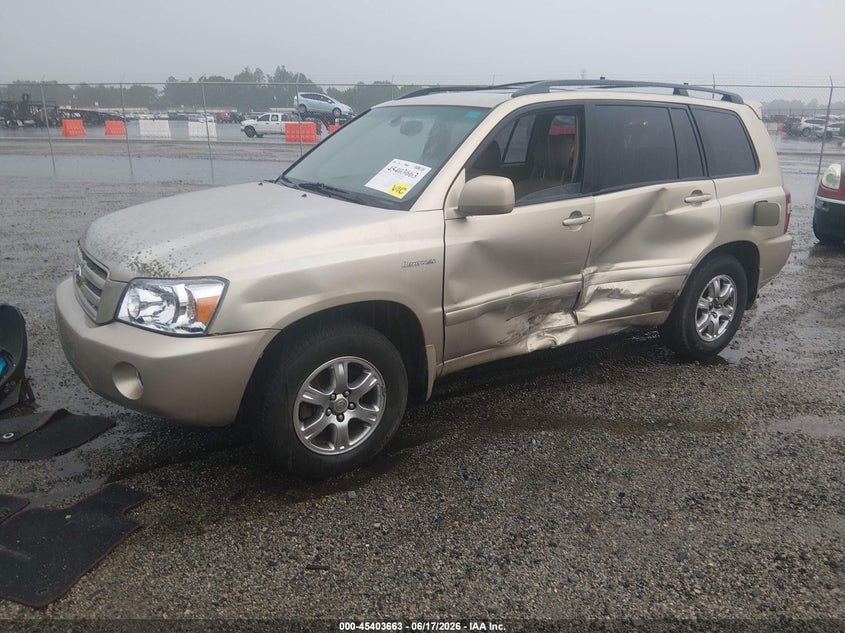 2005 Toyota Highlander VIN JTEDP21A850065861 IAAI salvage auction — LEFT SIDE, Salvage (South Carolina), sold $150 on 2026-07-22 (photo 2)