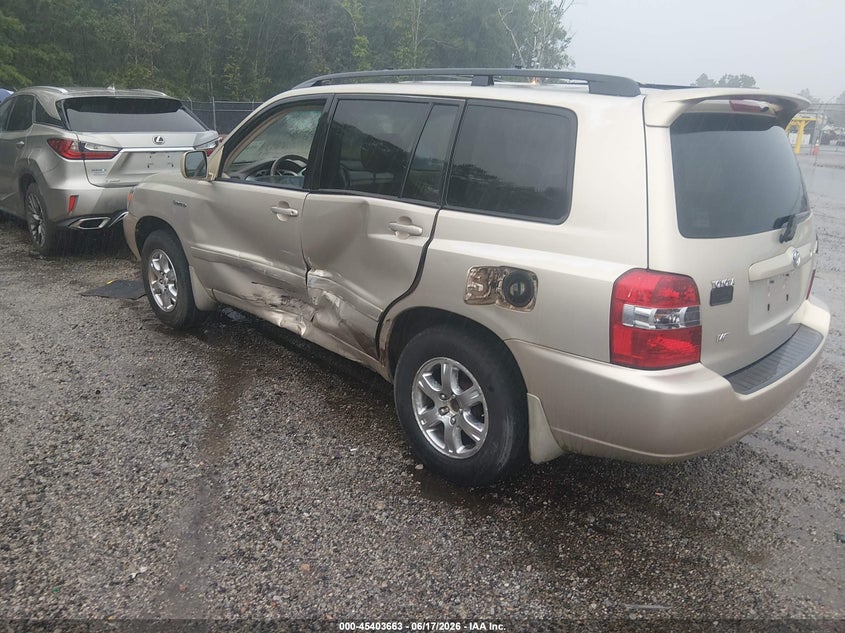 2005 Toyota Highlander VIN JTEDP21A850065861 IAAI salvage auction — LEFT SIDE, Salvage (South Carolina), sold $150 on 2026-07-22 (photo 3)