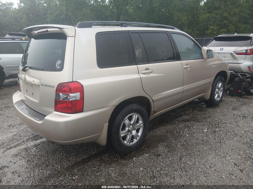 2005 Toyota Highlander VIN JTEDP21A850065861 IAAI salvage auction — LEFT SIDE, Salvage (South Carolina), sold $150 on 2026-07-22 (photo 4)