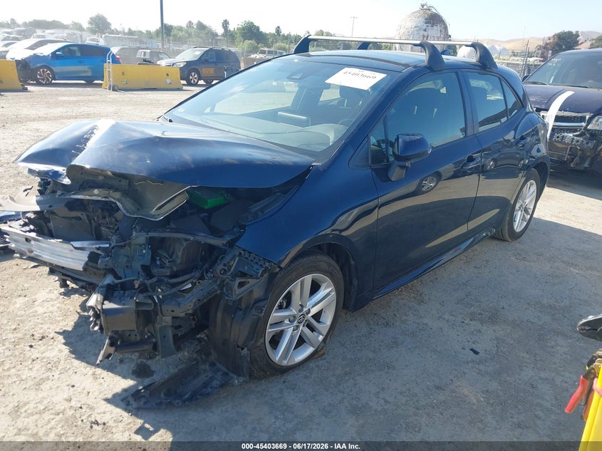 2021 Toyota Corolla VIN JTND4MBE0M3117020 IAAI salvage auction — FRONT & REAR, Salvage (California), sold $900 on 2026-07-30 (photo 2)