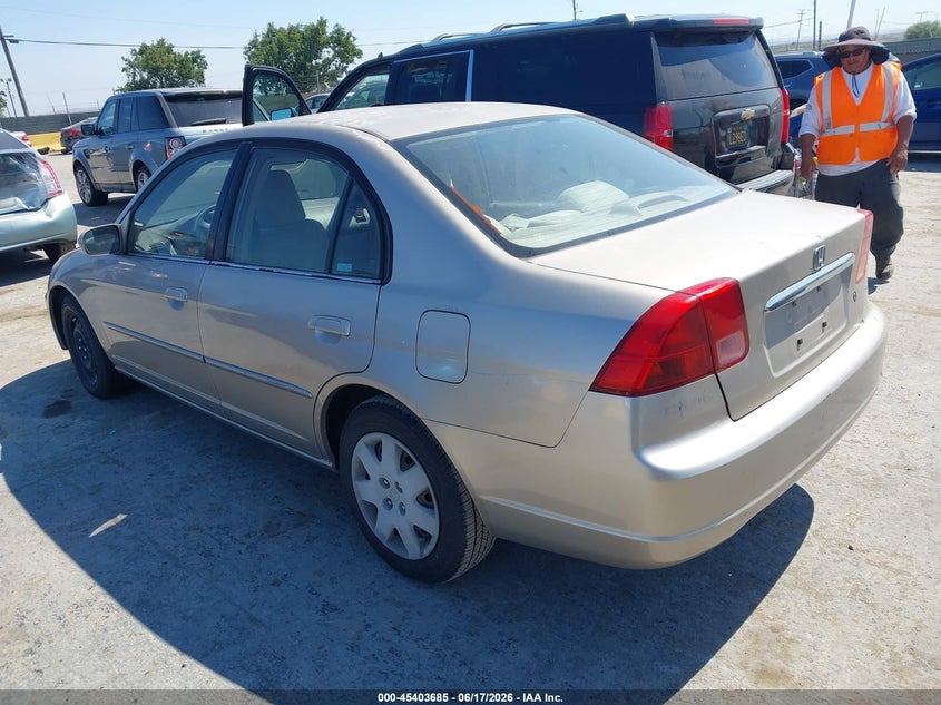 2002 Honda Civic VIN JHMES26782S003203 IAAI salvage auction — NORMAL WEAR, Clear - Dealer Only (California), sold $375 on 2026-07-09 (photo 3)