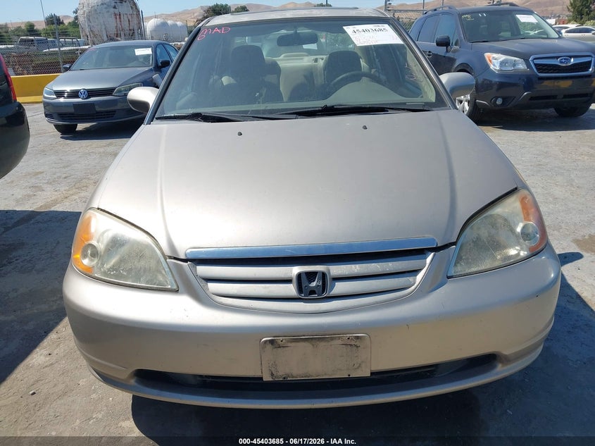 2002 Honda Civic VIN JHMES26782S003203 IAAI salvage auction — NORMAL WEAR, Clear - Dealer Only (California), sold $375 on 2026-07-09 (photo 6)