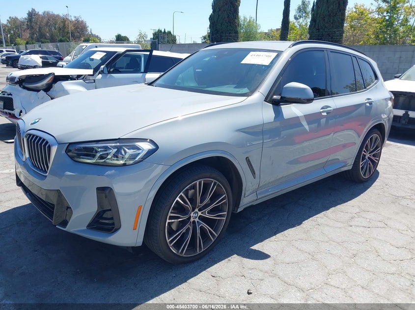 2022 BMW X3 VIN 5UX53DP06N9K83645 IAAI salvage auction — RIGHT SIDE, Salvage Title, sold $19,300 on 2026-07-23 (photo 2)