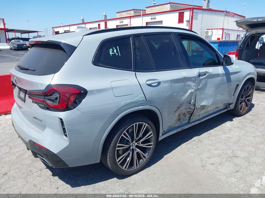 2022 BMW X3 VIN 5UX53DP06N9K83645 IAAI salvage auction — RIGHT SIDE, Salvage Title, sold $19,300 on 2026-07-23 (photo 4)