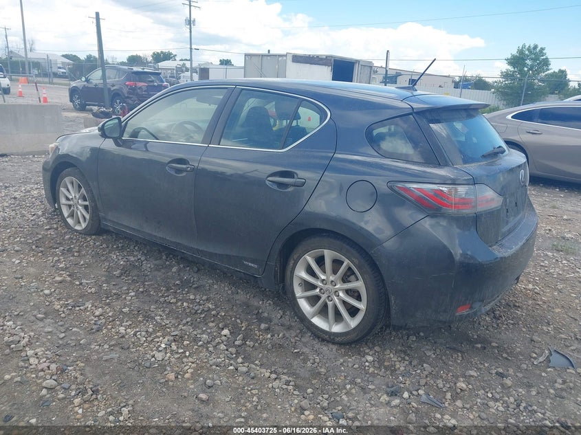 2011 Lexus Ct 200h VIN JTHKD5BH6B2032860 IAAI salvage auction — NORMAL WEAR, Clear-Endorsement (Wisconsin), sold $1,825 on 2026-07-09 (photo 3)