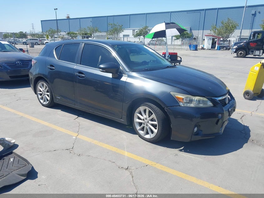2011 Lexus Ct 200h VIN JTHKD5BH9B2043464 IAAI salvage auction — RIGHT FRONT, Salvage (California), sold $1,650 on 2026-07-09 (photo 1)