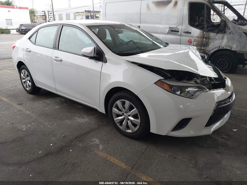2015 Toyota Corolla VIN 5YFBURHE1FP322792 IAAI salvage auction — FRONT END, Salvage (California), sold $2,150 on 2026-07-10 (photo 1)