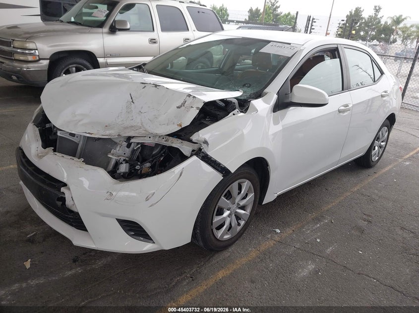 2015 Toyota Corolla VIN 5YFBURHE1FP322792 IAAI salvage auction — FRONT END, Salvage (California), sold $2,150 on 2026-07-10 (photo 2)