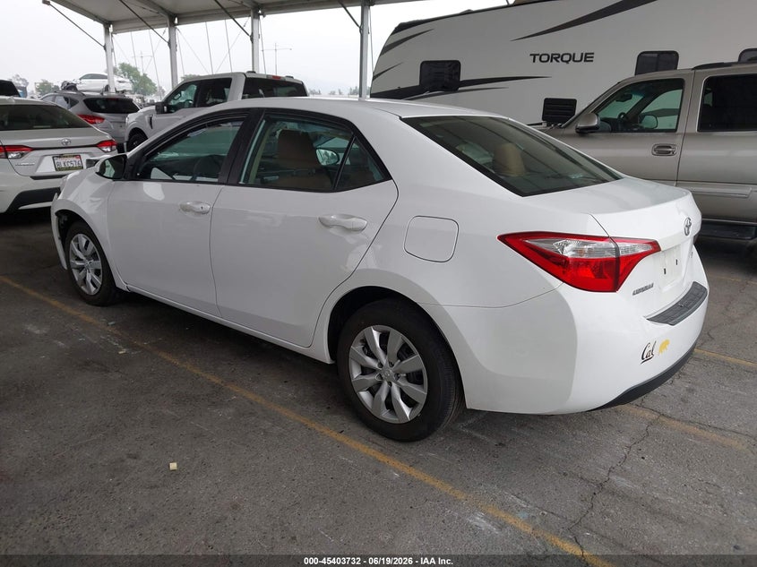 2015 Toyota Corolla VIN 5YFBURHE1FP322792 IAAI salvage auction — FRONT END, Salvage (California), sold $2,150 on 2026-07-10 (photo 3)