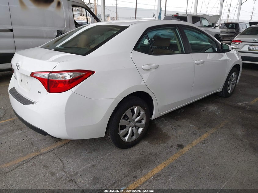 2015 Toyota Corolla VIN 5YFBURHE1FP322792 IAAI salvage auction — FRONT END, Salvage (California), sold $2,150 on 2026-07-10 (photo 4)