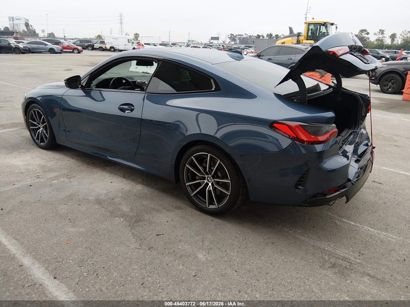 2021 BMW 4er VIN WBA53AP0XMCF74537 IAAI salvage auction — REAR END, Salvage Title, sold $11,200 on 2026-07-29 (photo 3)