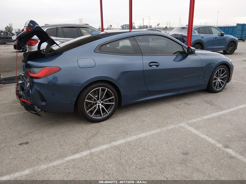 2021 BMW 4er VIN WBA53AP0XMCF74537 IAAI salvage auction — REAR END, Salvage Title, sold $11,200 on 2026-07-29 (photo 4)