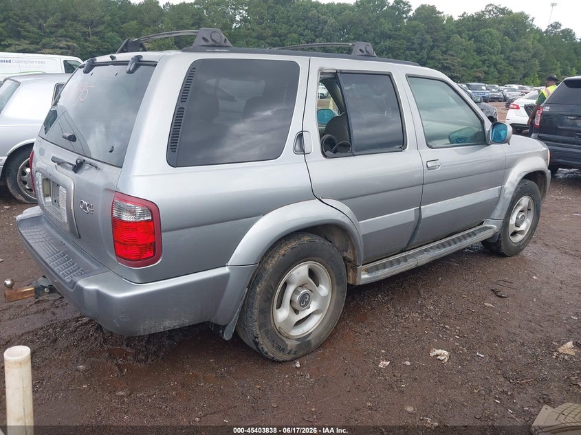 2001 Infiniti Qx4 VIN JNRDR07XX1W104195 IAAI salvage auction — RIGHT SIDE, Clear (Alabama), sold $225 on 2026-07-15 (photo 4)