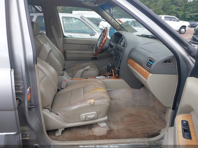 2001 Infiniti Qx4 VIN JNRDR07XX1W104195 IAAI salvage auction — RIGHT SIDE, Clear (Alabama), sold $225 on 2026-07-15 (photo 5)