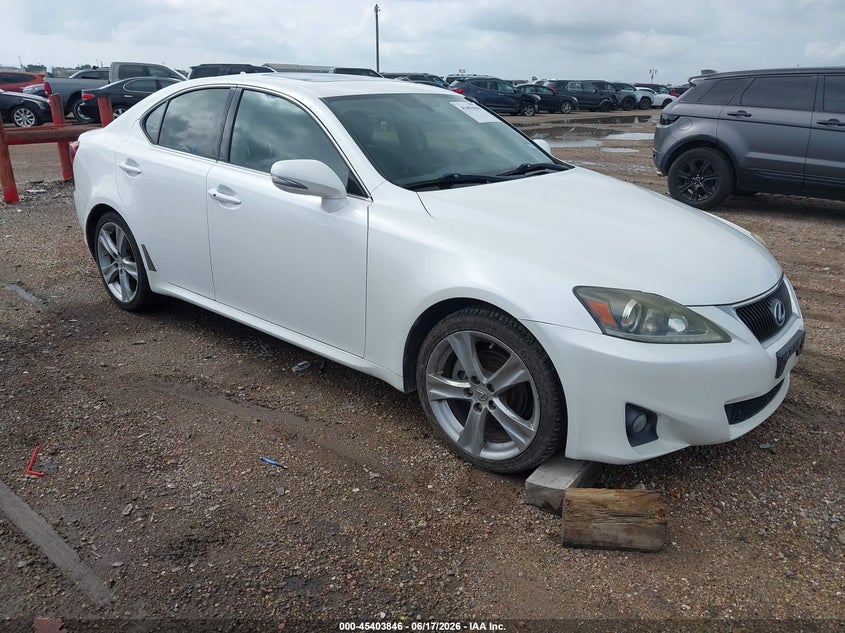 2013 Lexus Is VIN JTHBF5C2XD2103193 IAAI salvage auction — WATER/FLOOD, Salvage (Texas), sold $300 on 2026-07-22 (photo 1)