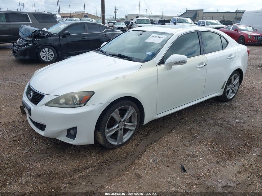 2013 Lexus Is VIN JTHBF5C2XD2103193 IAAI salvage auction — WATER/FLOOD, Salvage (Texas), sold $300 on 2026-07-22 (photo 2)