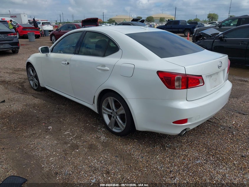 2013 Lexus Is VIN JTHBF5C2XD2103193 IAAI salvage auction — WATER/FLOOD, Salvage (Texas), sold $300 on 2026-07-22 (photo 3)