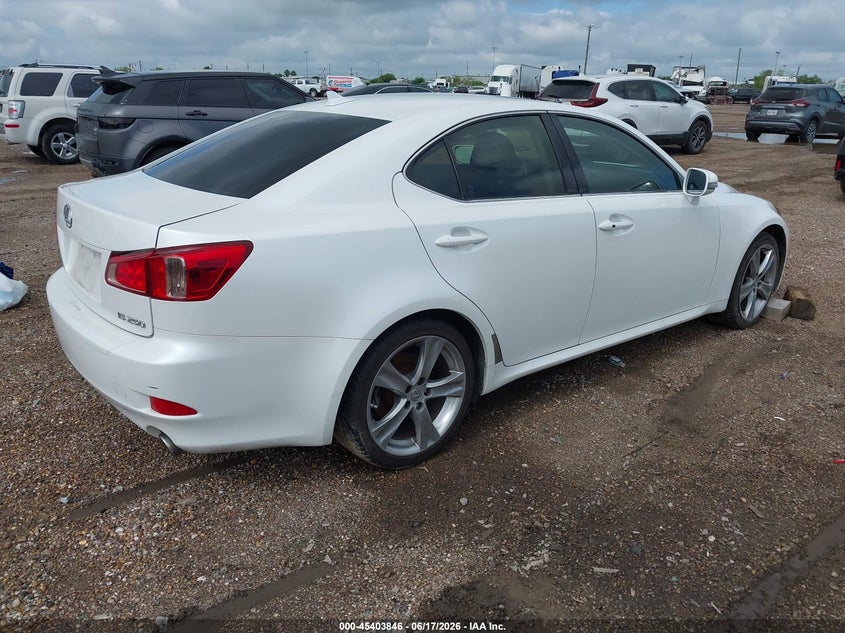 2013 Lexus Is VIN JTHBF5C2XD2103193 IAAI salvage auction — WATER/FLOOD, Salvage (Texas), sold $300 on 2026-07-22 (photo 4)
