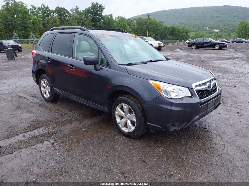 2015 Subaru Forester VIN JF2SJADC0FH582189 IAAI salvage auction — NORMAL WEAR, Clear (New Jersey), sold $1,975 on 2026-07-16 (photo 1)