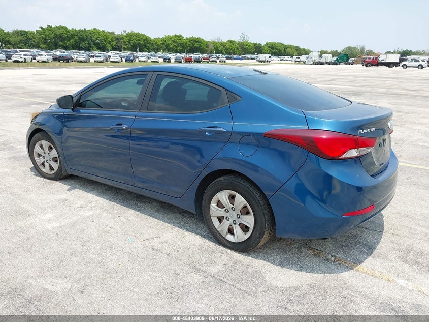 2016 Hyundai Elantra VIN KMHDH4AEXGU483166 IAAI salvage auction — NORMAL WEAR, Clear (Florida), sold $825 on 2026-07-23 (photo 3)