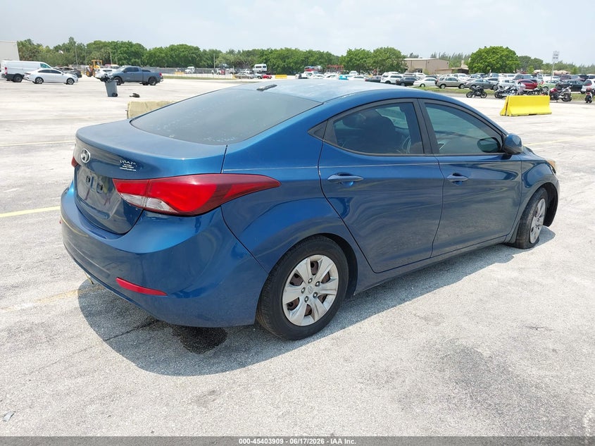 2016 Hyundai Elantra VIN KMHDH4AEXGU483166 IAAI salvage auction — NORMAL WEAR, Clear (Florida), sold $825 on 2026-07-23 (photo 4)