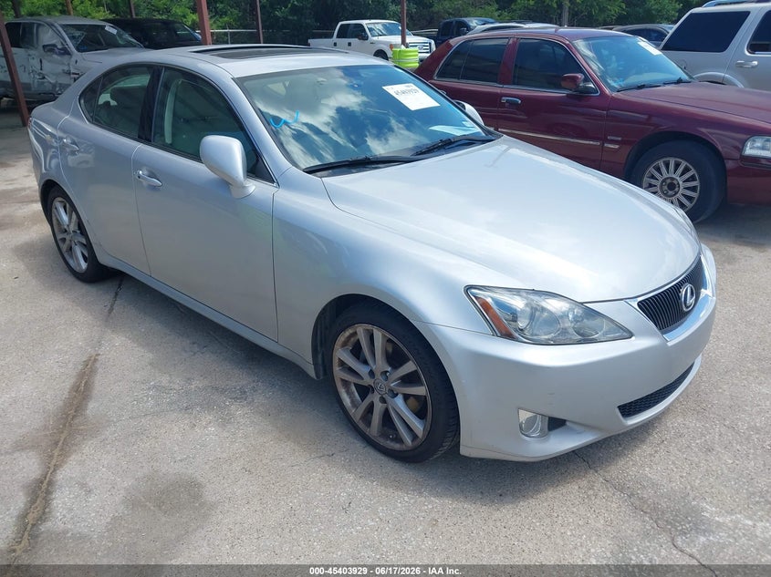 2006 Lexus Is 250 VIN JTHBK262X65006129 IAAI salvage auction — NORMAL WEAR, Original (Texas), sold $4,350 on 2026-07-06 (photo 1)