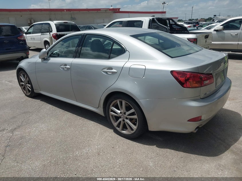 2006 Lexus Is 250 VIN JTHBK262X65006129 IAAI salvage auction — NORMAL WEAR, Original (Texas), sold $4,350 on 2026-07-06 (photo 3)