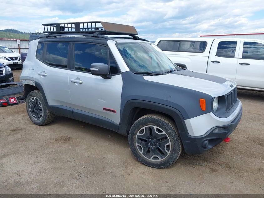 2016 Jeep Renegade VIN ZACCJBCT1GPD12862 IAAI salvage auction — REAR END, Salvage Title, sold $500 on 2026-07-28 (photo 1)