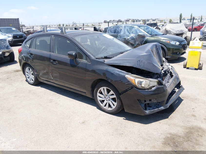 2016 Subaru Impreza VIN JF1GPAB61G8272642 IAAI salvage auction — FRONT END, Salvage Title, sold $350 on 2026-07-27 (photo 1)