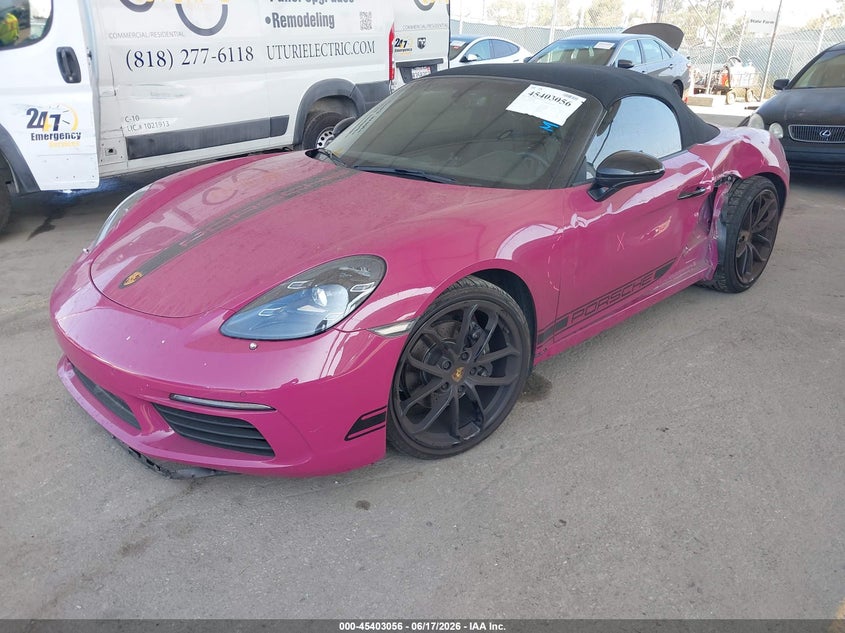 2024 Porsche 718 boxster VIN WP0CA2A84RK206028 IAAI salvage auction — LEFT & RIGHT, Salvage (California), sold $33,750 on 2026-07-15 (photo 2)