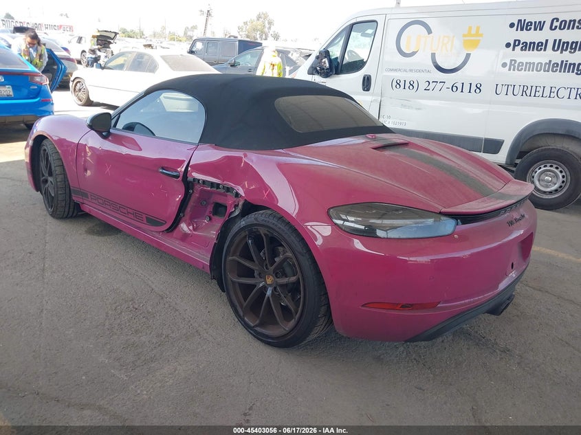 2024 Porsche 718 boxster VIN WP0CA2A84RK206028 IAAI salvage auction — LEFT & RIGHT, Salvage (California), sold $33,750 on 2026-07-15 (photo 3)