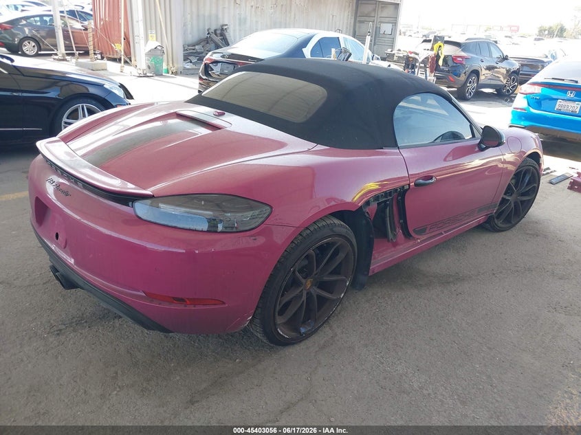 2024 Porsche 718 boxster VIN WP0CA2A84RK206028 IAAI salvage auction — LEFT & RIGHT, Salvage (California), sold $33,750 on 2026-07-15 (photo 4)