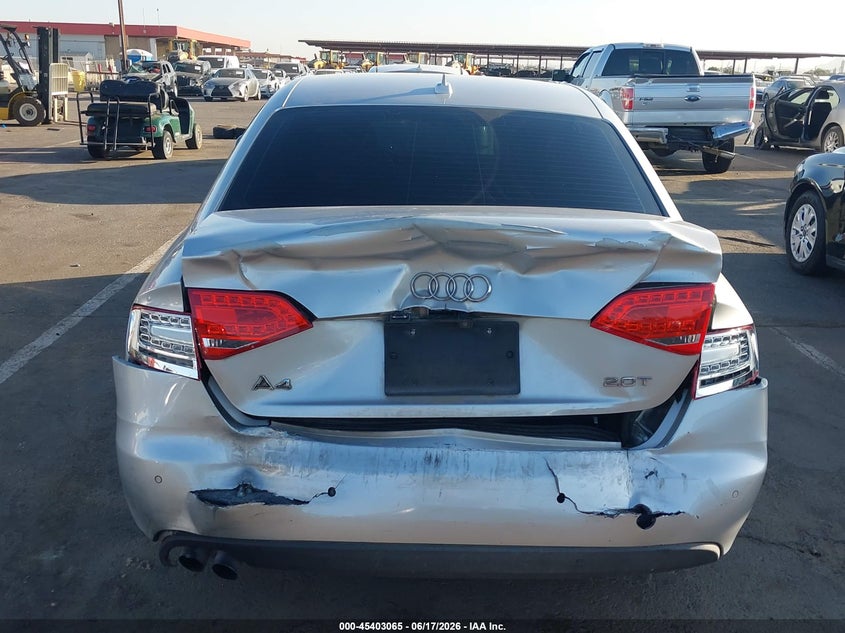 2011 Audi A4 VIN WAUEFAFL0BN053277 IAAI salvage auction — REAR END, Salvage (Arizona), sold $650 on 2026-07-07 (photo 6)