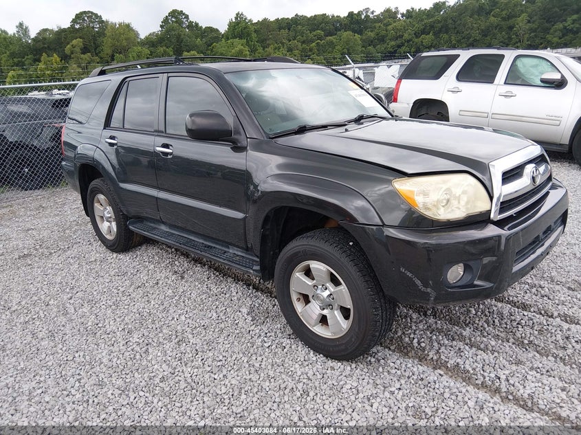 2007 Toyota 4runner VIN JTEZU14R578090943 IAAI salvage auction — LEFT FRONT, Salvage (Alabama), sold $2,850 on 2026-07-09 (photo 1)