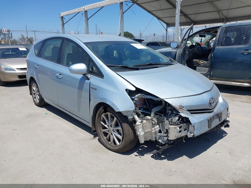 2014 Toyota Prius v VIN JTDZN3EUXE3358623 IAAI salvage auction — FRONT END, Salvage (California), sold $1,150 on 2026-07-10 (photo 1)