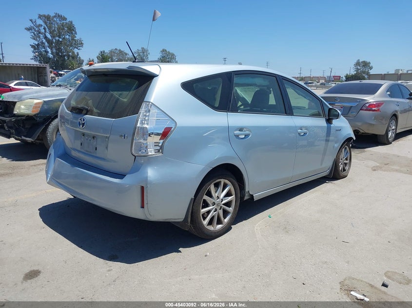 2014 Toyota Prius v VIN JTDZN3EUXE3358623 IAAI salvage auction — FRONT END, Salvage (California), sold $1,150 on 2026-07-10 (photo 4)
