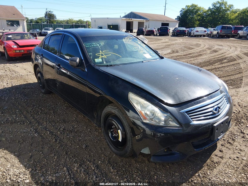 2012 Infiniti G VIN JN1DV6AR1CM730504 IAAI salvage auction — LEFT & RIGHT, Bill Of Sale (New York), sold $425 on 2026-07-14 (photo 1)