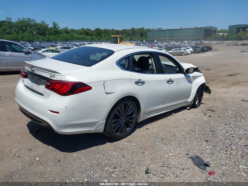 2016 Infiniti Q70 VIN JN1BY1AR8GM271088 IAAI salvage auction — FRONT END, Mv-907A (New York), sold $600 on 2026-07-14 (photo 4)