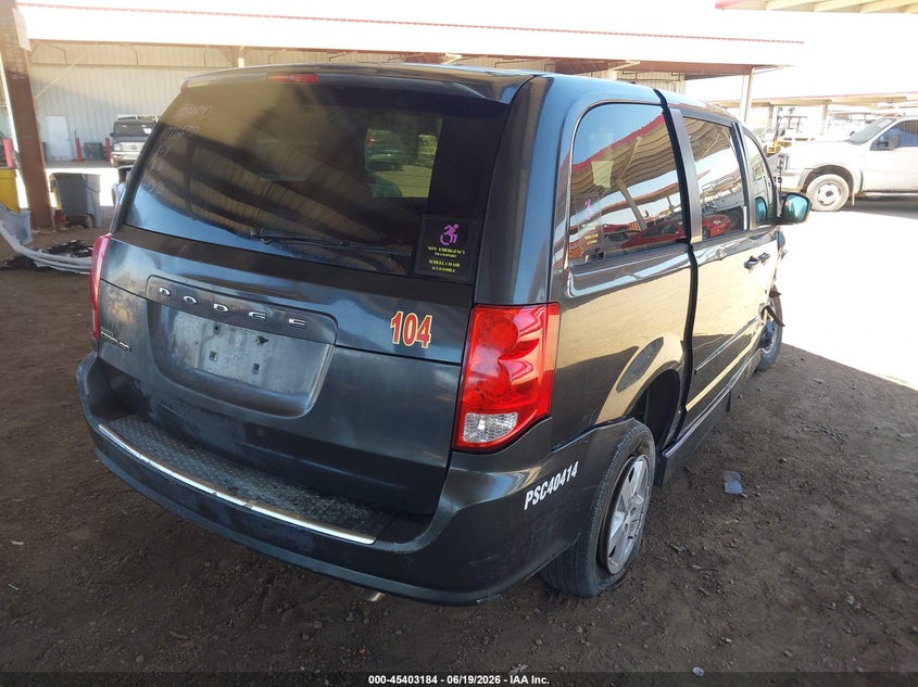 2011 Dodge Grand caravan VIN 2D4RN3DG7BR643877 IAAI salvage auction — UNKNOWN, Salvage (Arizona), sold $325 on 2026-08-16 (photo 4)