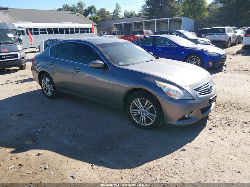 2013 Infiniti G VIN JN1CV6AR1DM356358 IAAI salvage auction — NORMAL WEAR, Clear (Massachusetts), sold $300 on 2026-07-08 (photo 1)