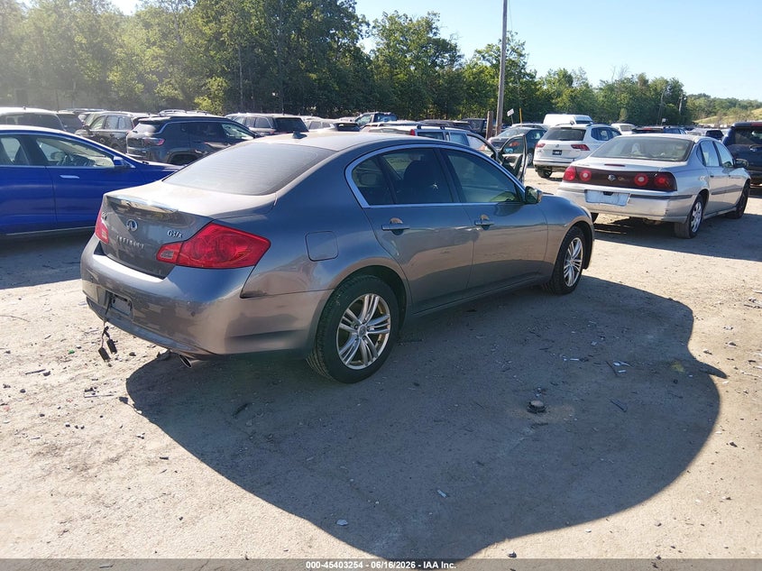 2013 Infiniti G VIN JN1CV6AR1DM356358 IAAI salvage auction — NORMAL WEAR, Clear (Massachusetts), sold $300 on 2026-07-08 (photo 4)