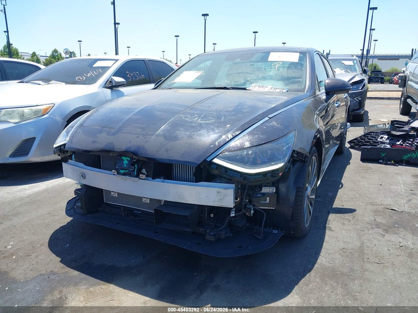 2023 Hyundai Sonata VIN KMHL34J24PA341087 IAAI salvage auction — FRONT & REAR, Salvage Title, sold $6,600 on 2026-07-12 (photo 6)