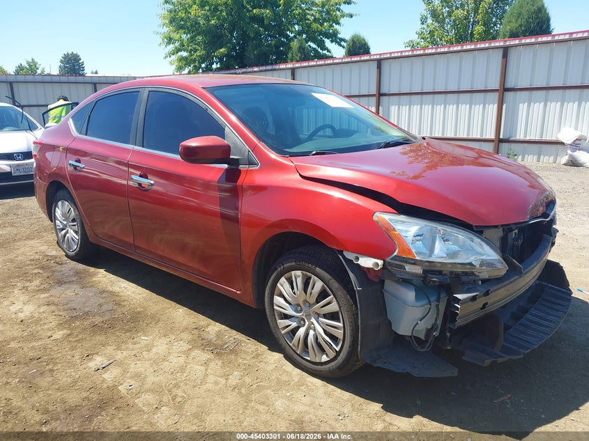 2015 Nissan Sentra VIN 3N1AB7AP6FL686756 IAAI salvage auction — FRONT END, Salvage Title, sold $575 on 2026-07-09 (photo 1)