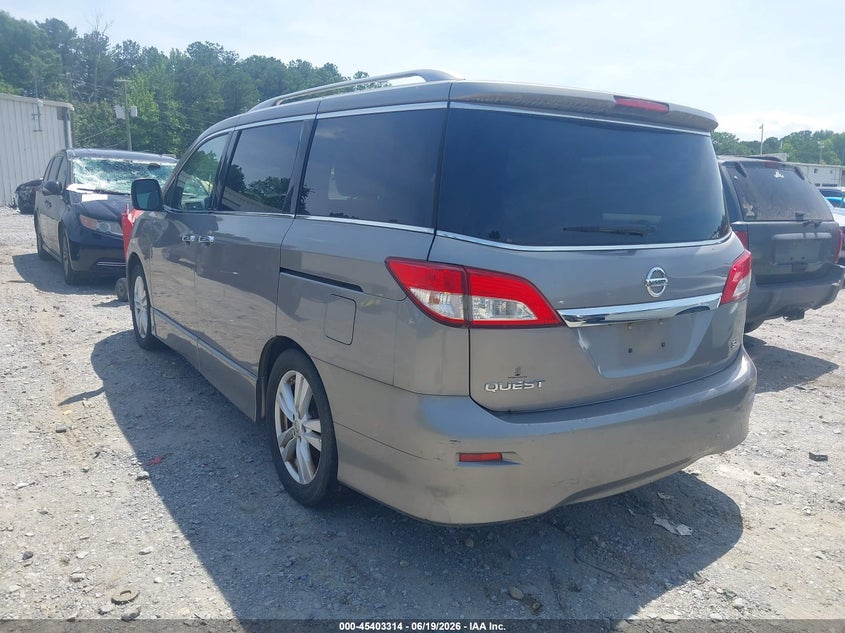 2011 Nissan Quest VIN JN8AE2KP0B9002572 IAAI salvage auction — NORMAL WEAR, Clear (Georgia), sold $900 on 2026-07-14 (photo 3)