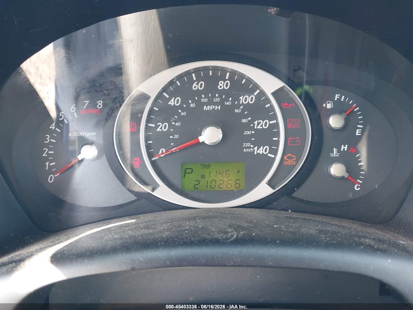 2008 Hyundai Tucson VIN KM8JM12B58U893442 IAAI salvage auction — NORMAL WEAR, Original (Ohio), sold $375 on 2026-07-22 (photo 7)