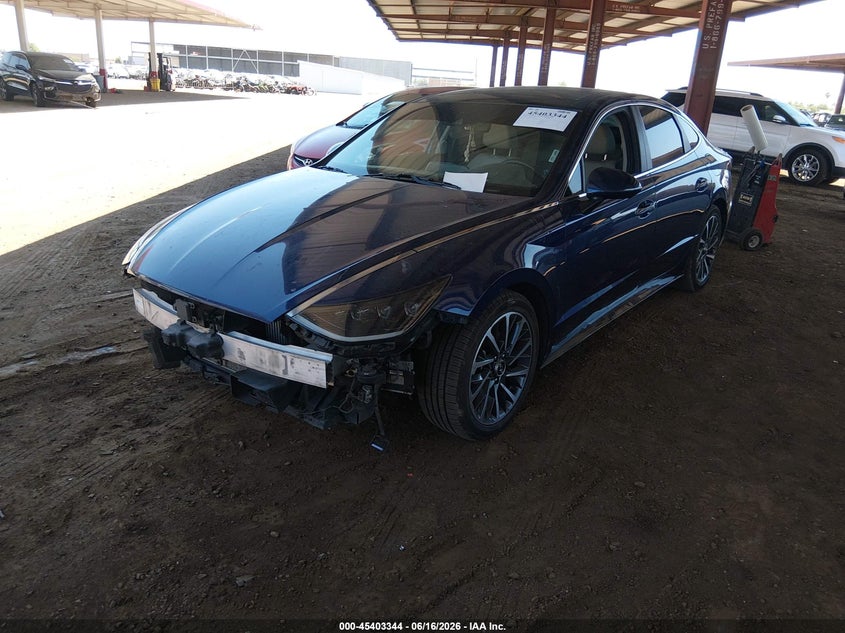 2020 Hyundai Sonata VIN 5NPEH4J21LH010761 IAAI salvage auction — FRONT END, Salvage Title, sold $4,250 on 2026-07-26 (photo 2)