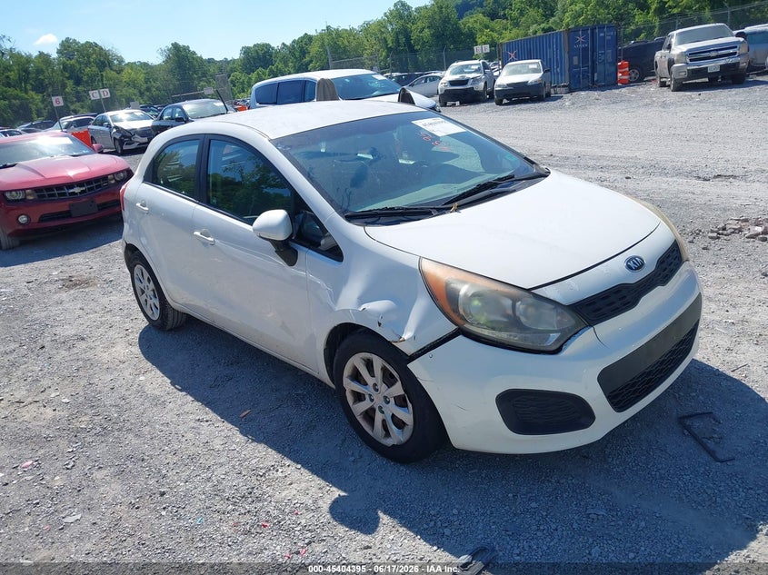 2013 Kia Rio VIN KNADM5A37D6162865 IAAI salvage auction — FRONT & REAR, Clear (Virginia), sold $525 on 2026-07-14 (photo 1)