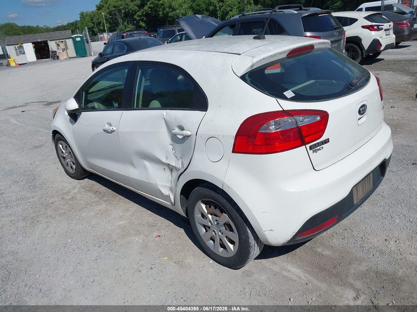 2013 Kia Rio VIN KNADM5A37D6162865 IAAI salvage auction — FRONT & REAR, Clear (Virginia), sold $525 on 2026-07-14 (photo 3)