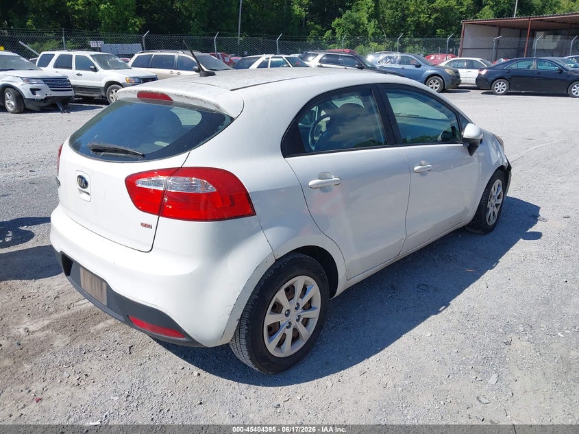 2013 Kia Rio VIN KNADM5A37D6162865 IAAI salvage auction — FRONT & REAR, Clear (Virginia), sold $525 on 2026-07-14 (photo 4)