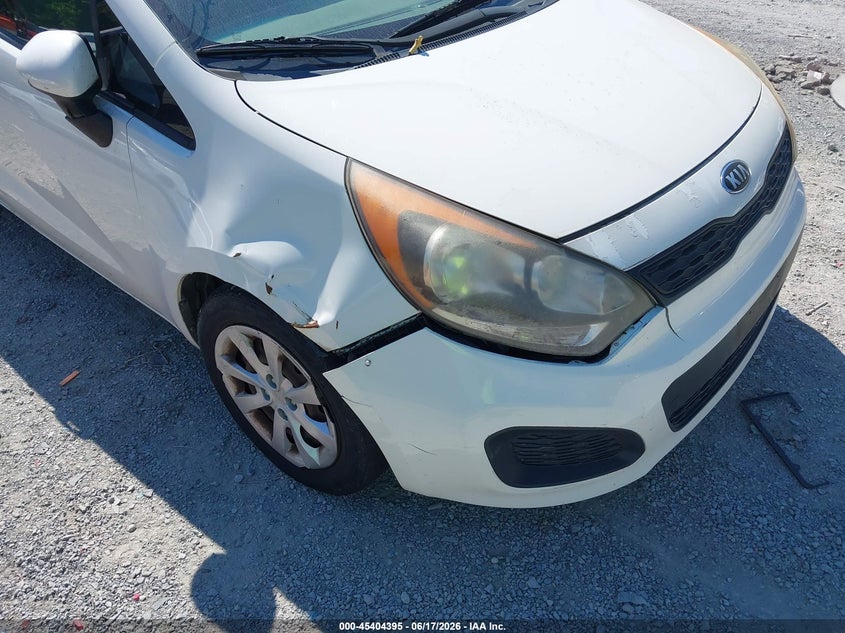 2013 Kia Rio VIN KNADM5A37D6162865 IAAI salvage auction — FRONT & REAR, Clear (Virginia), sold $525 on 2026-07-14 (photo 6)